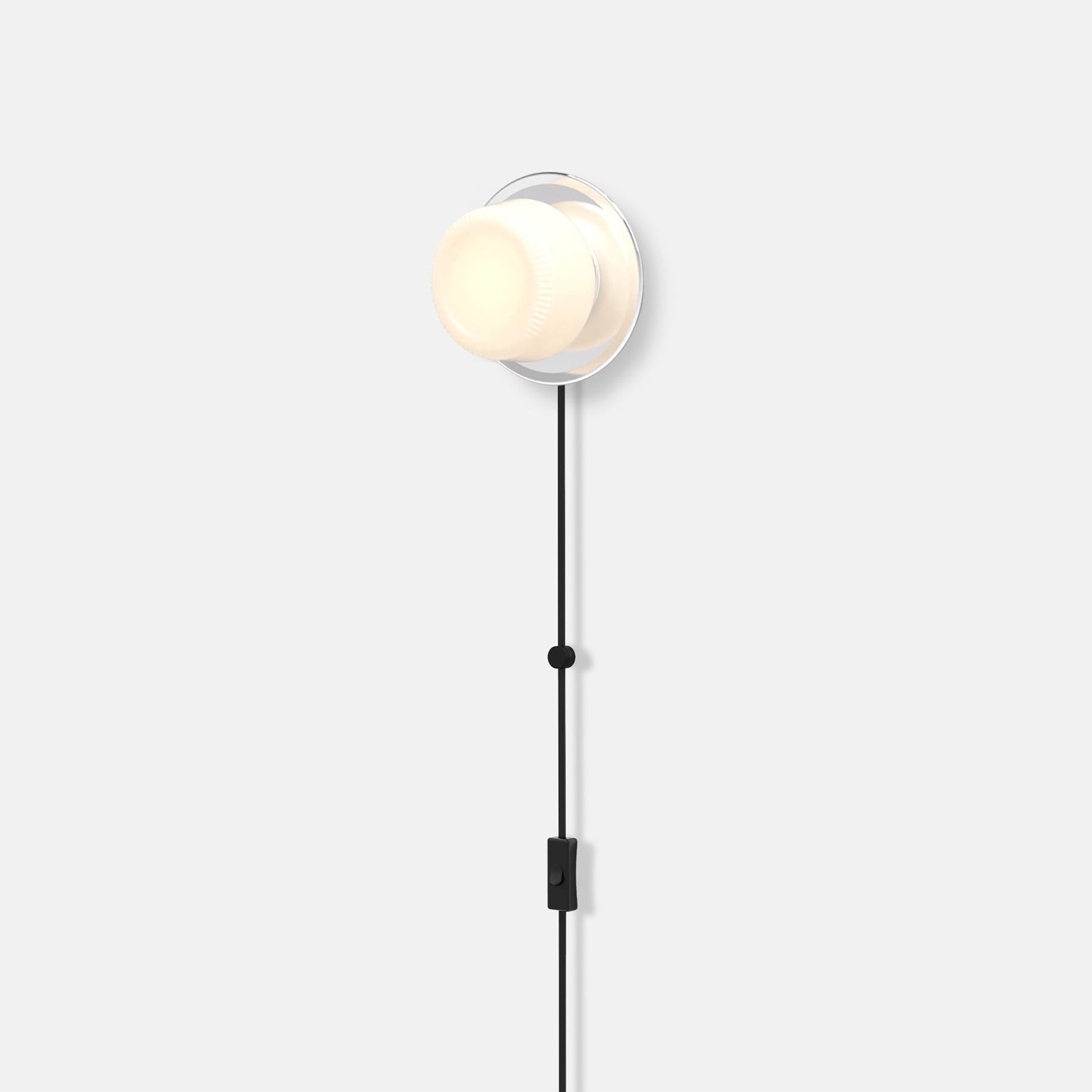 Pastille Disc Corded LED Plug-In Wall Light in Detail.