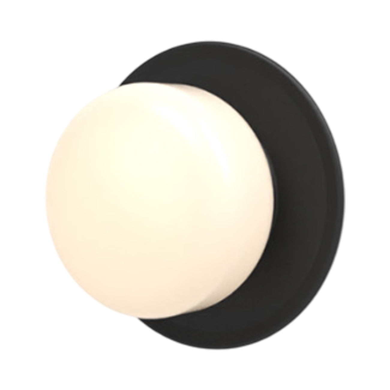Pastille Disc LED Wall Light in Matte Black (Droplet).