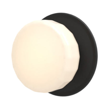 Pastille Disc LED Wall Light in Matte Black (Faceted).
