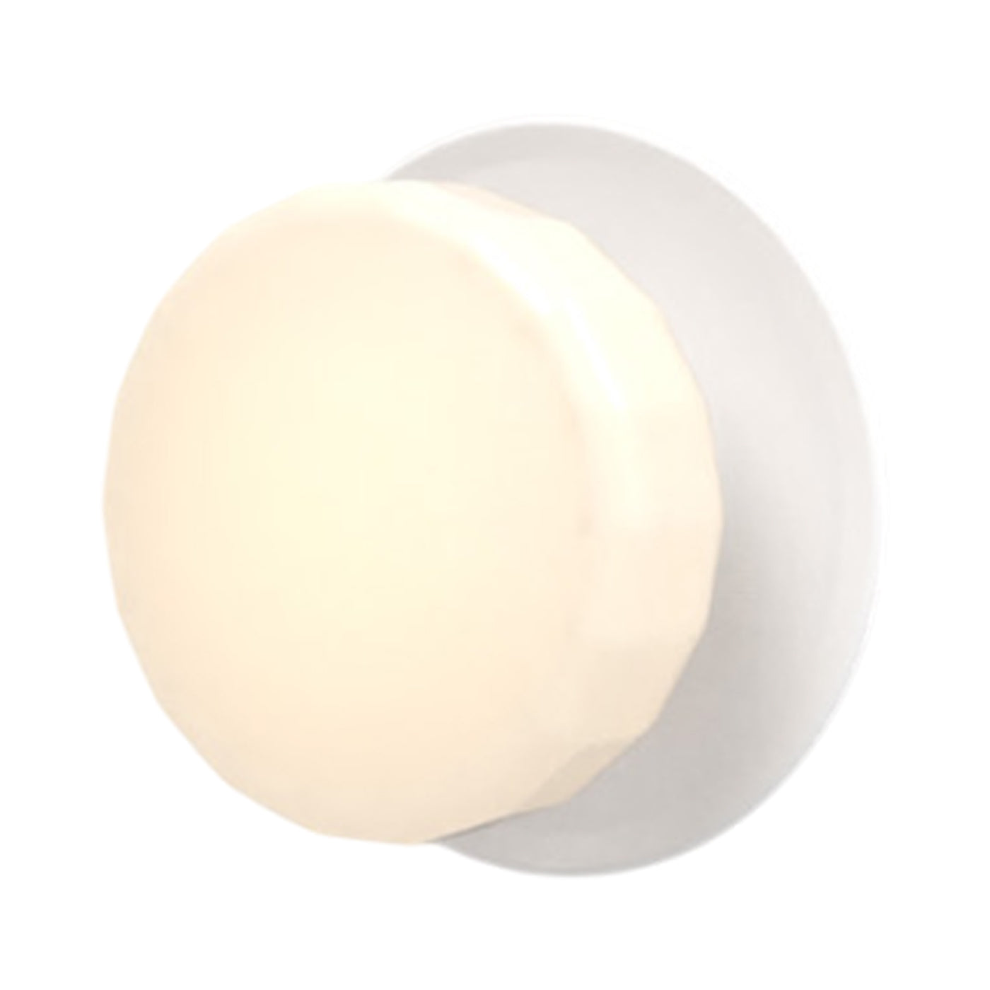 Pastille Disc LED Wall Light in Matte White (Faceted).