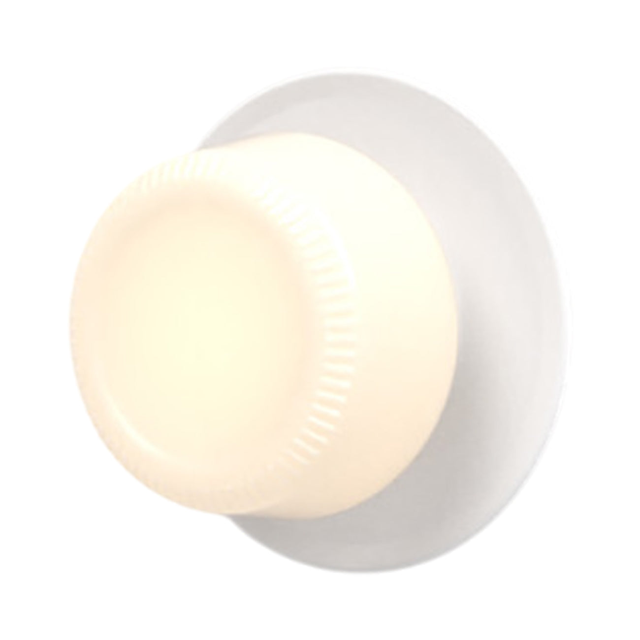 Pastille Disc LED Wall Light in Matte White (Ribbed).