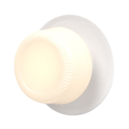 Pastille Disc LED Wall Light in Matte White (Ribbed).