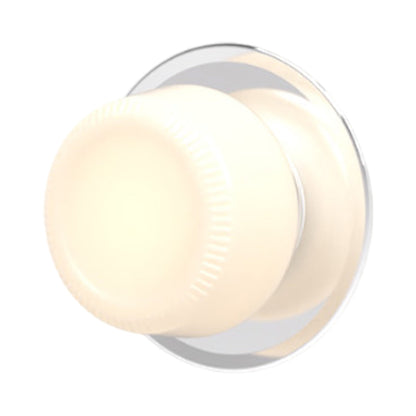 Pastille Disc LED Wall Light in Polished Chrome (Ribbed).