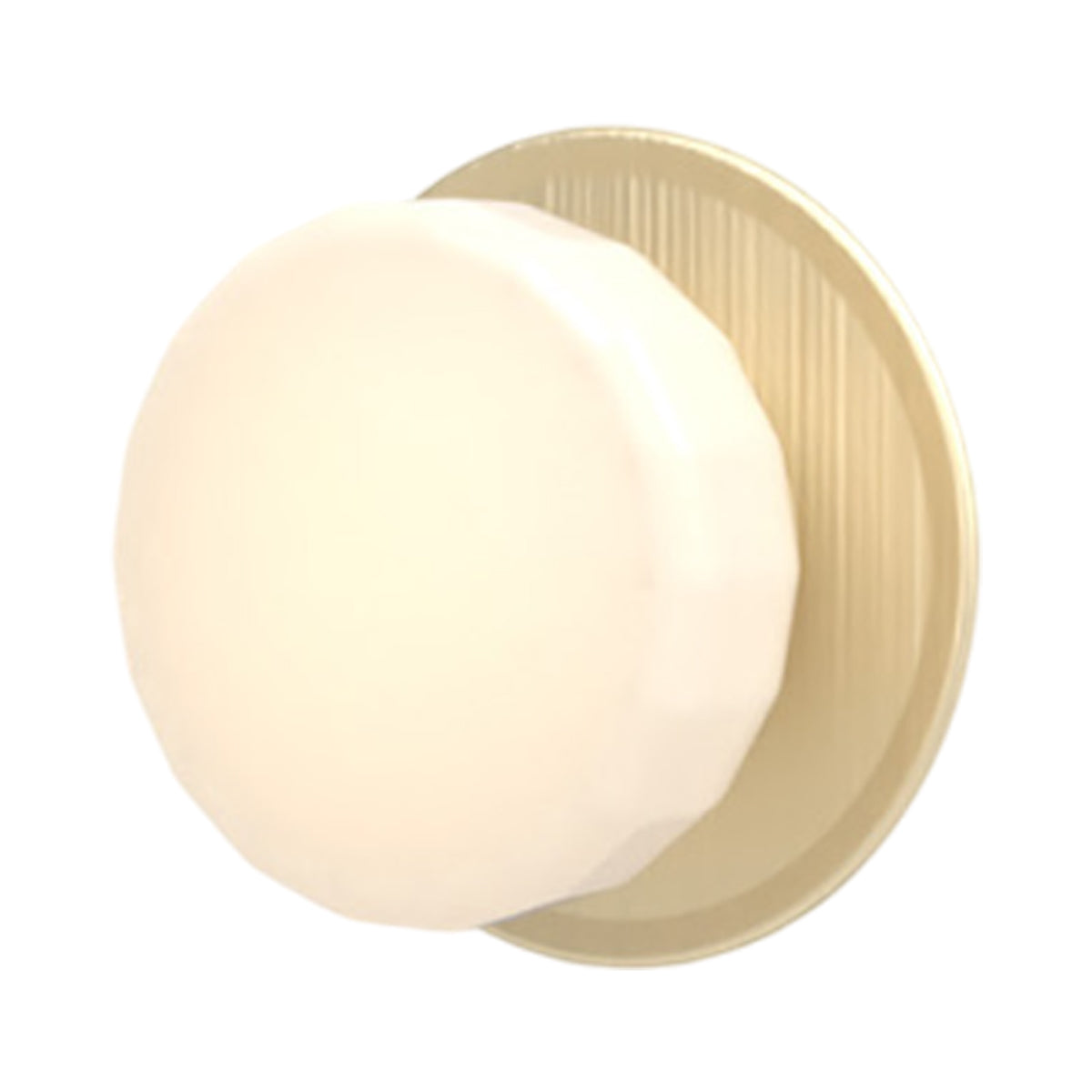 Pastille Disc LED Wall Light in Satin Brass (Faceted).
