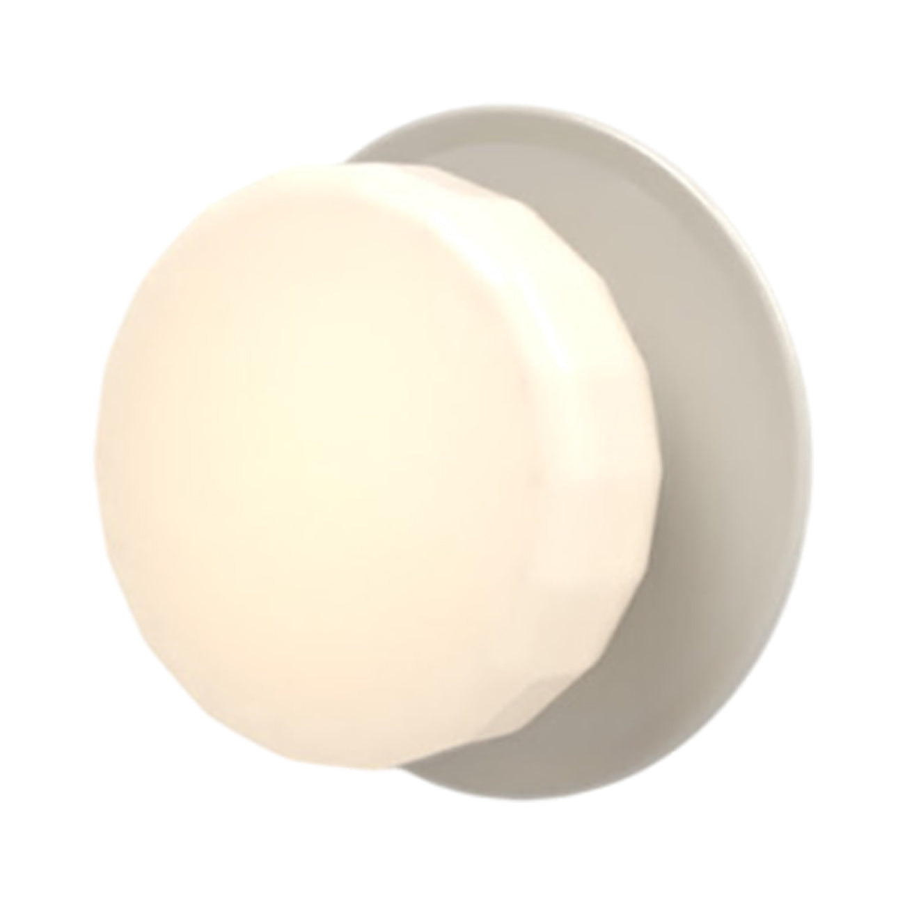 Pastille Disc LED Wall Light in Silk Grey (Faceted).