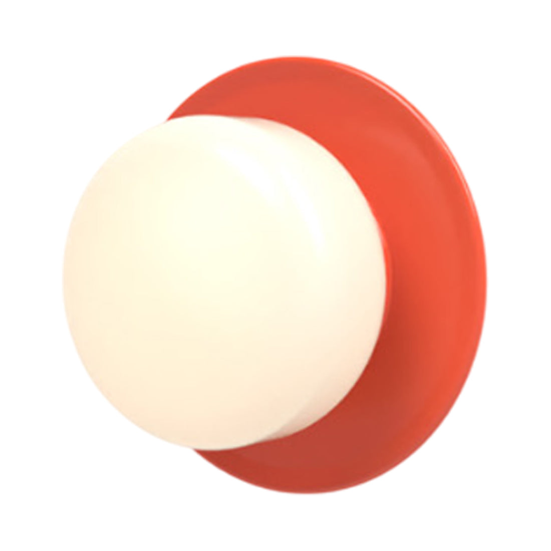 Pastille Disc LED Wall Light in Vermilion (Droplet).