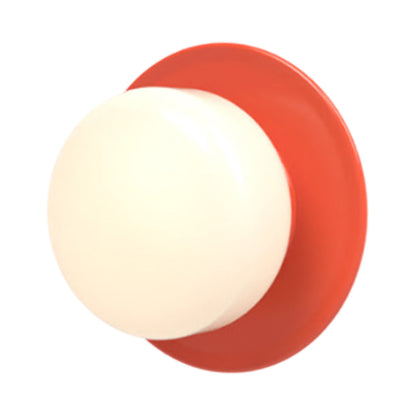 Pastille Disc LED Wall Light in Vermilion (Droplet).