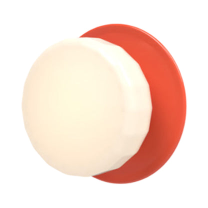 Pastille Disc LED Wall Light in Vermilion (Faceted).