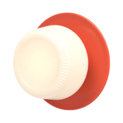 Pastille Disc LED Wall Light in Vermilion (Ribbed).