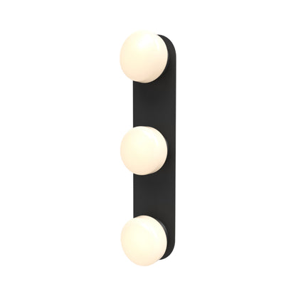Pastille LED Bath Vanity Light in Matte Black (Droplet).