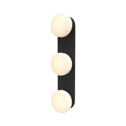 Pastille LED Bath Vanity Light in Matte Black (Faceted).