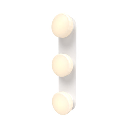 Pastille LED Bath Vanity Light in Matte White (Faceted).