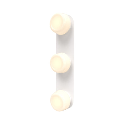 Pastille LED Bath Vanity Light in Matte White (Ribbed).