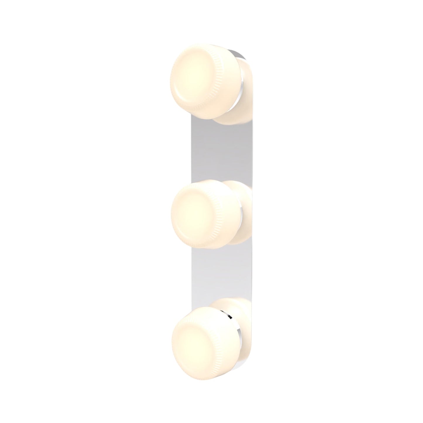 Pastille LED Bath Vanity Light in Polished Chrome (Ribbed).