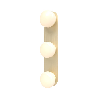 Pastille LED Bath Vanity Light in Satin Brass (Droplet).