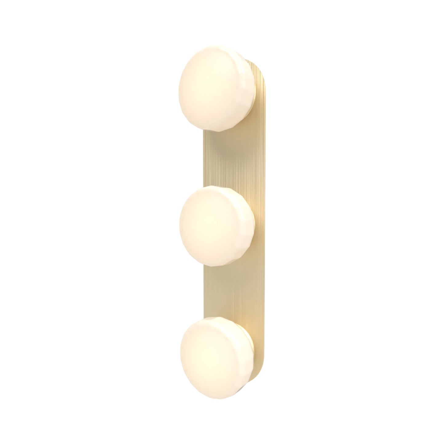 Pastille LED Bath Vanity Light in Satin Brass (Faceted).