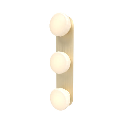 Pastille LED Bath Vanity Light in Satin Brass (Faceted).