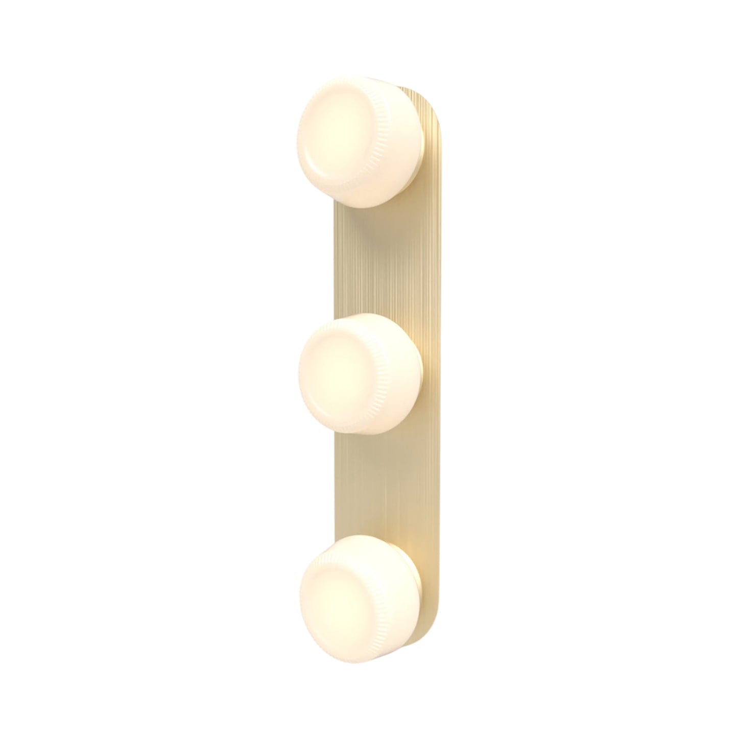 Pastille LED Bath Vanity Light in Satin Brass (Ribbed).