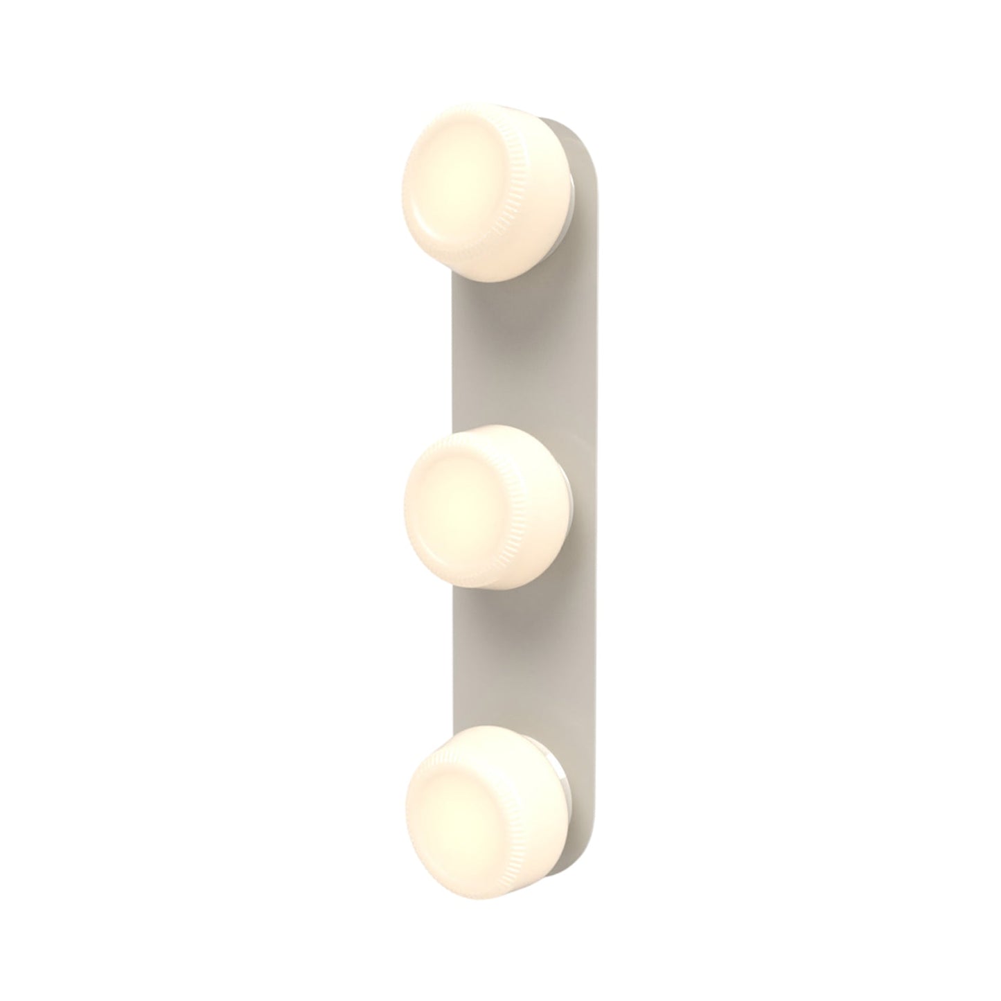 Pastille LED Bath Vanity Light in Silk Grey (Ribbed).