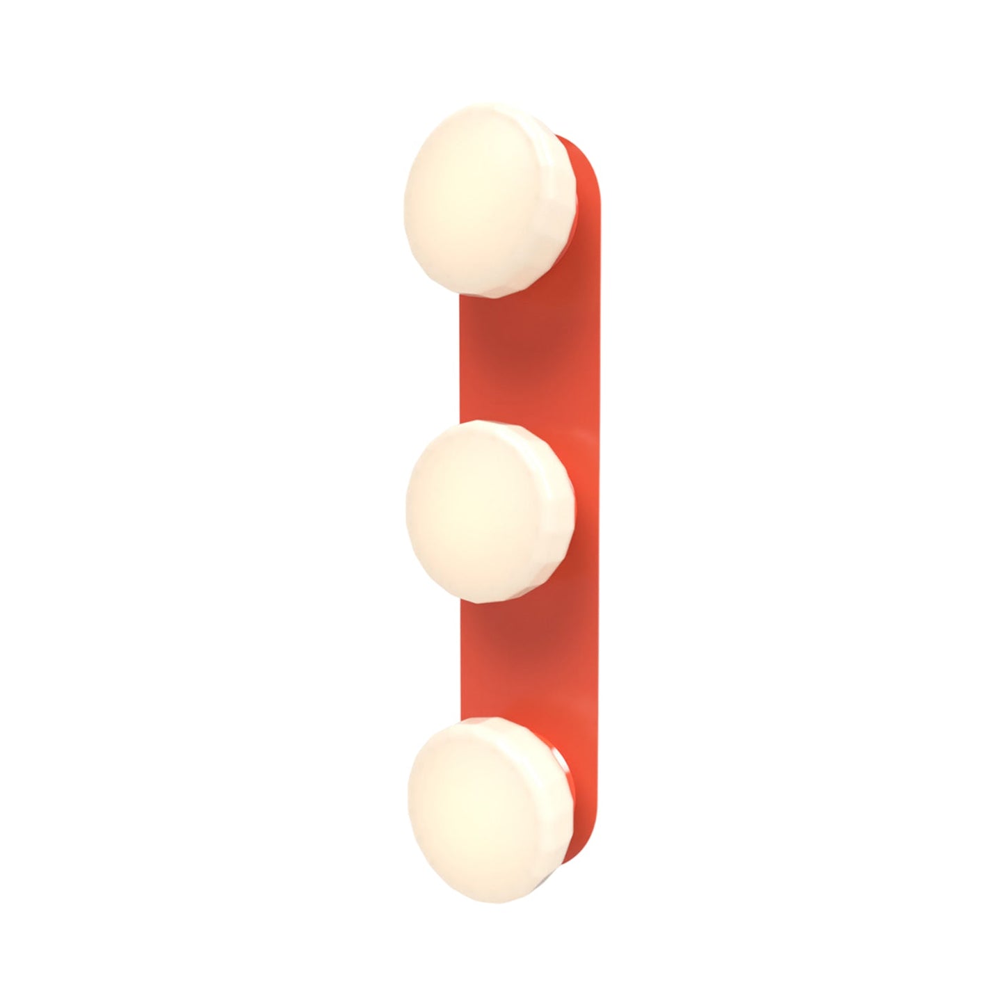 Pastille LED Bath Vanity Light in Vermilion (Faceted).