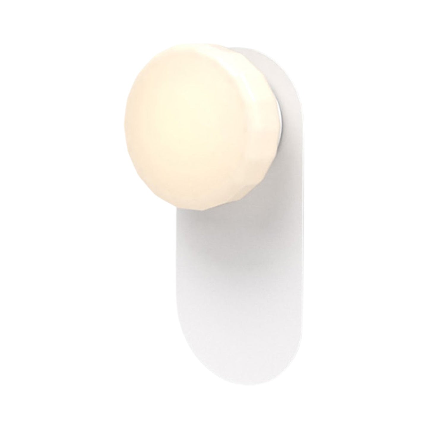 Pastille LED Bath Wall Light in Matte White (Faceted).