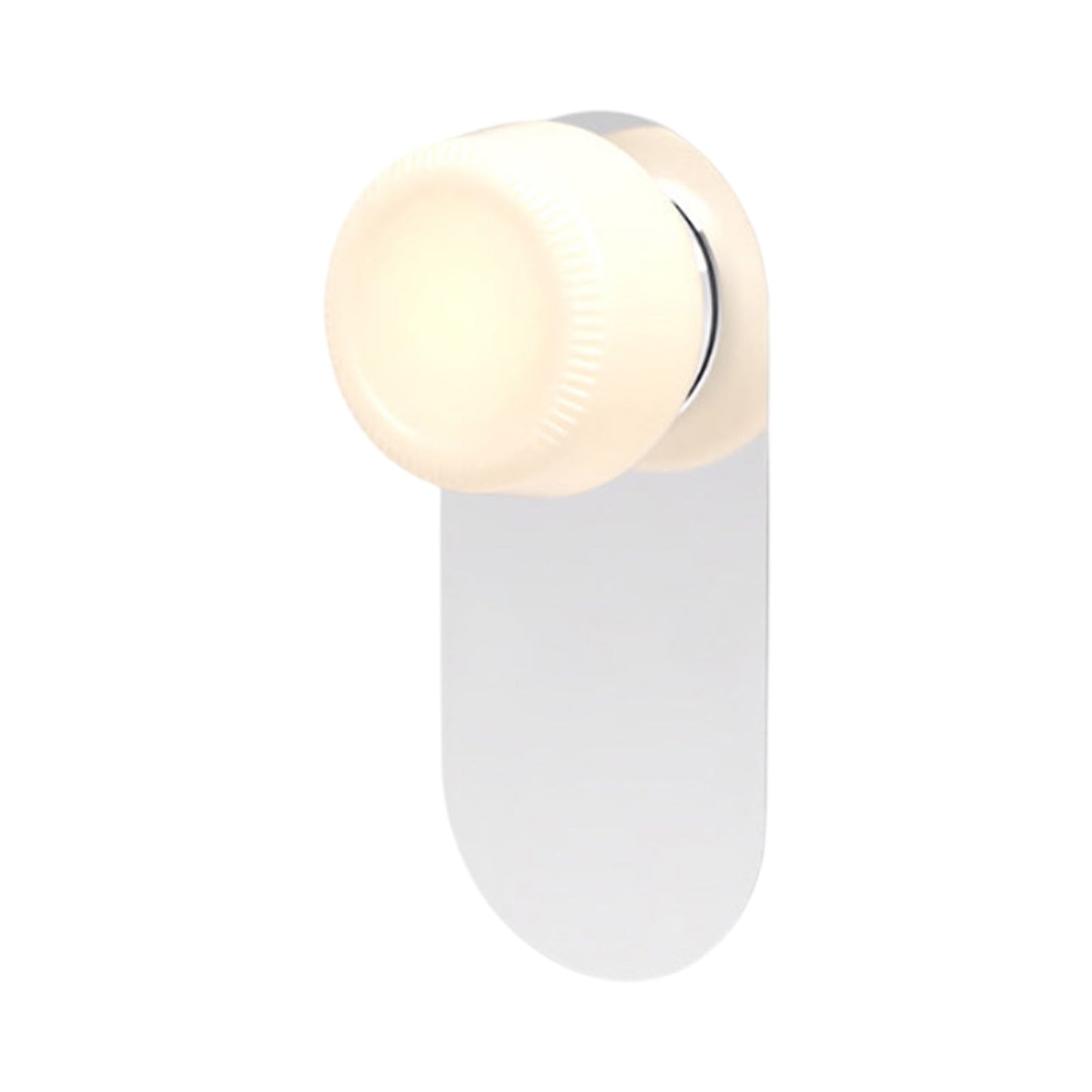 Pastille LED Bath Wall Light in Polished Chrome (Ribbed).