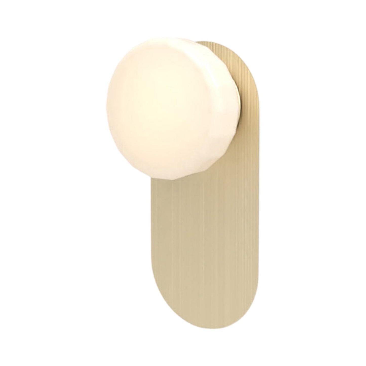Pastille LED Bath Wall Light in Satin Brass (Faceted).