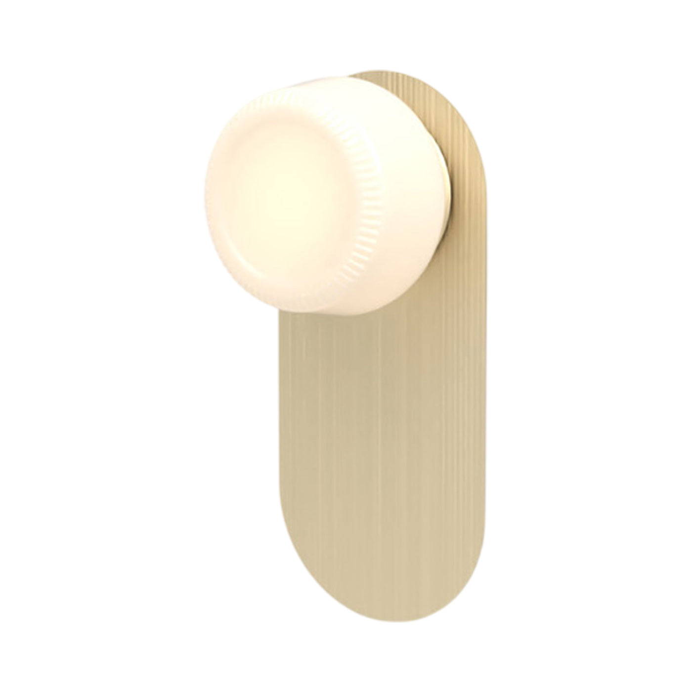 Pastille LED Bath Wall Light in Satin Brass (Ribbed).