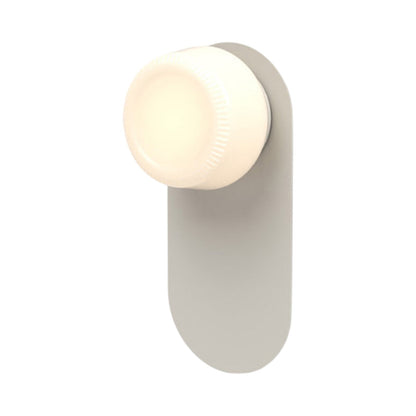 Pastille LED Bath Wall Light in Silk Grey (Ribbed).