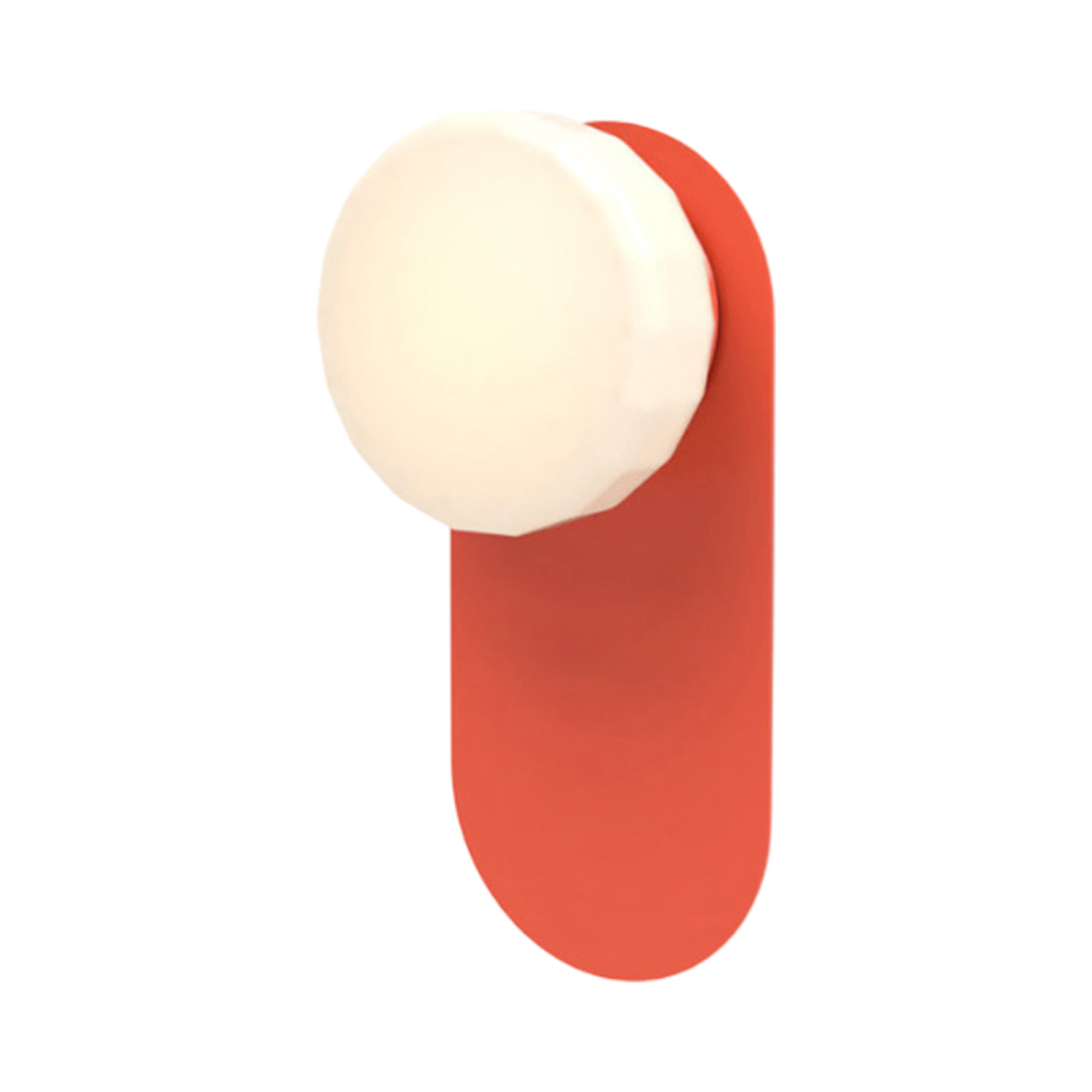 Pastille LED Bath Wall Light in Vermilion (Faceted).