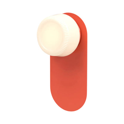 Pastille LED Bath Wall Light in Vermilion (Ribbed).