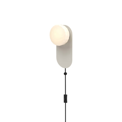 Pastille LED Plug-in Bath Wall Light in Silk Grey (Faceted).