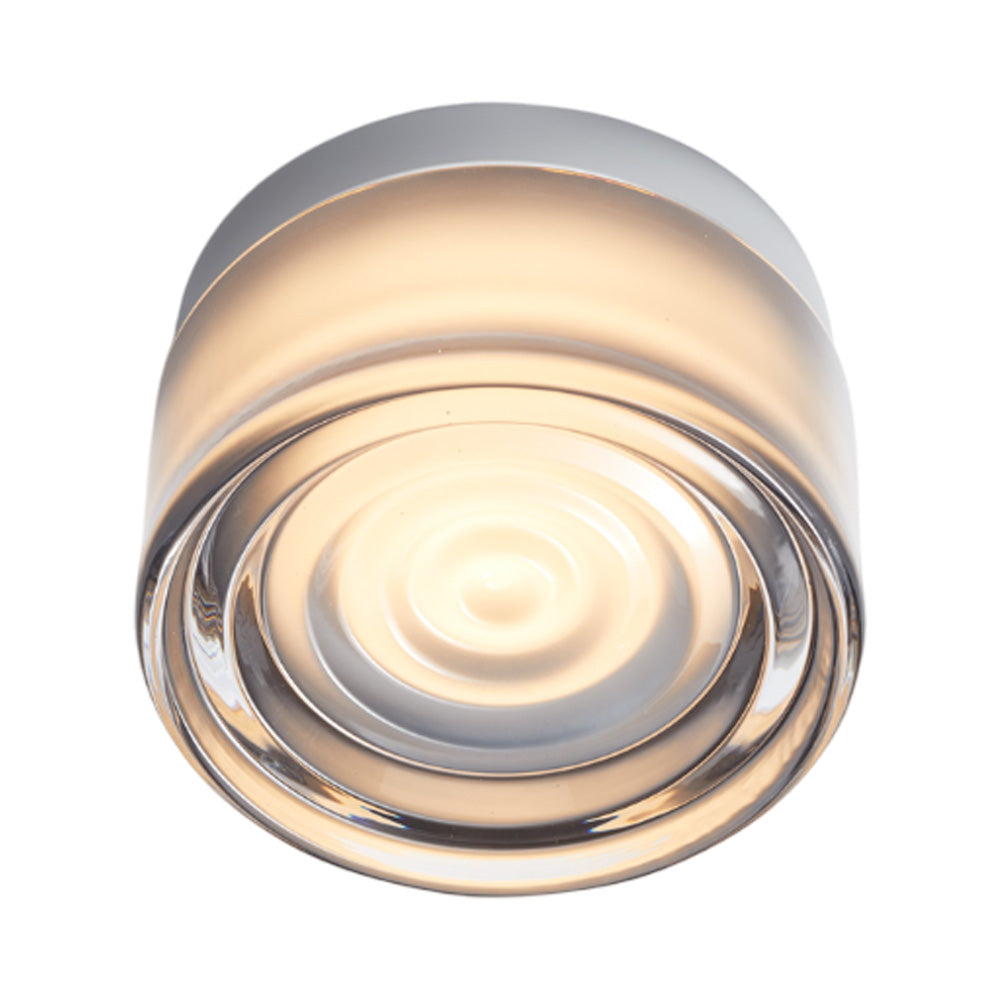 Ripple LED Flush Mount Ceiling Light in Smoked/Natural Anodized.