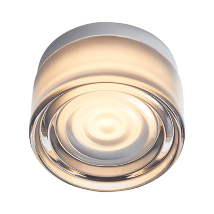 Ripple LED Flush Mount Ceiling Light in Smoked/Natural Anodized.