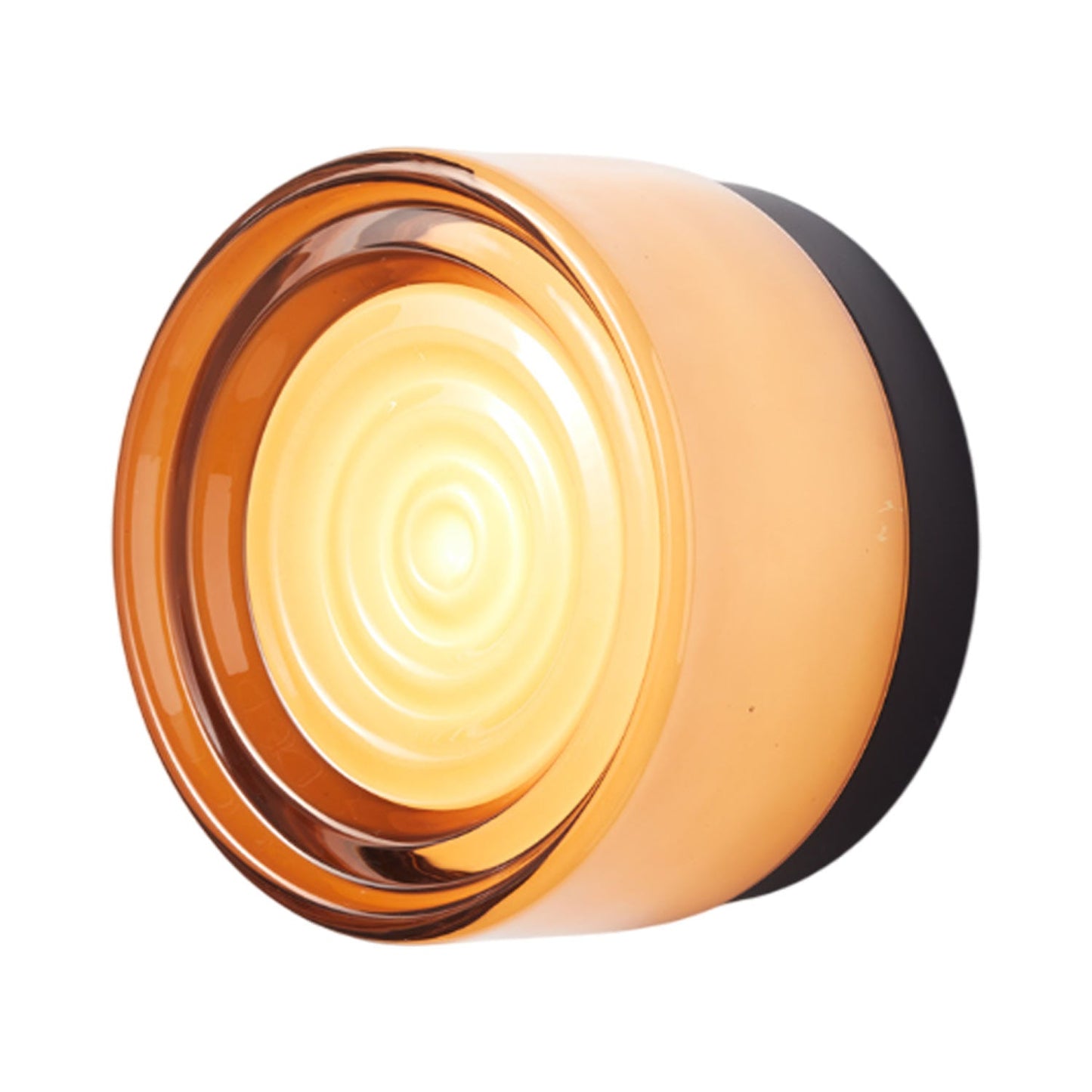 Ripple LED Wall Light in Copper Exterior/Black Anodized.