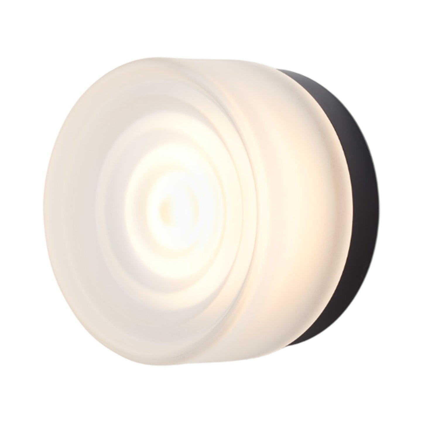 Ripple LED Wall Light in Frosted/Black Anodized.