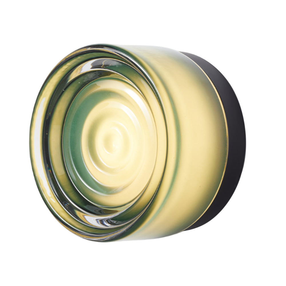 Ripple LED Wall Light in Jade/Black Anodized.