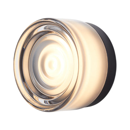 Ripple LED Wall Light in Smoked/Black Anodized.