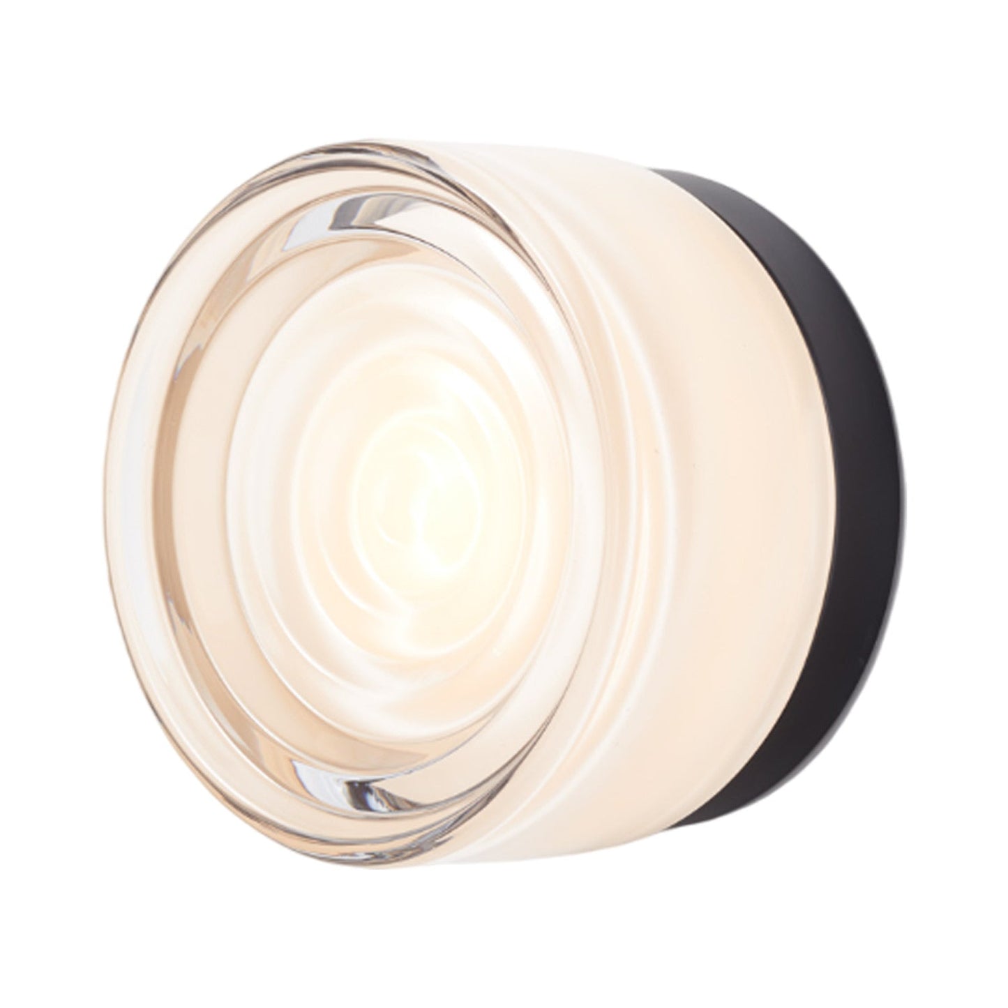 Ripple LED Wall Light in White Interior/Black Anodized.