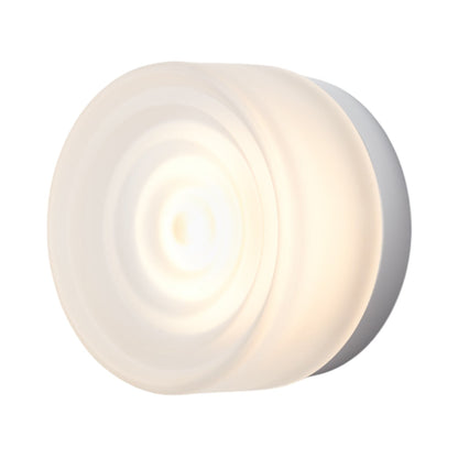 Ripple LED Wall Light in Frosted/Natural Anodized.