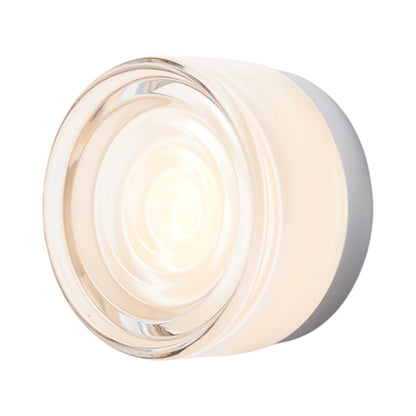 Ripple LED Wall Light in White Interior/Natural Anodized.