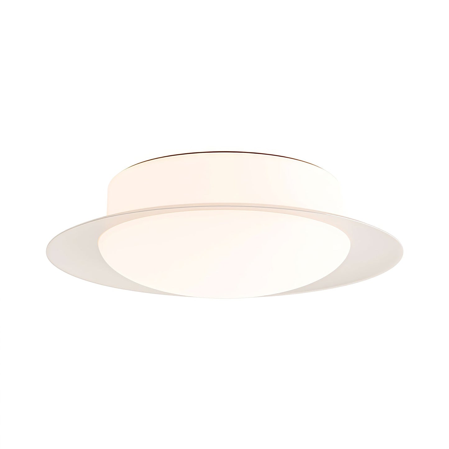 Tidal LED Flush Mount Ceiling Light in Cream White (Small).