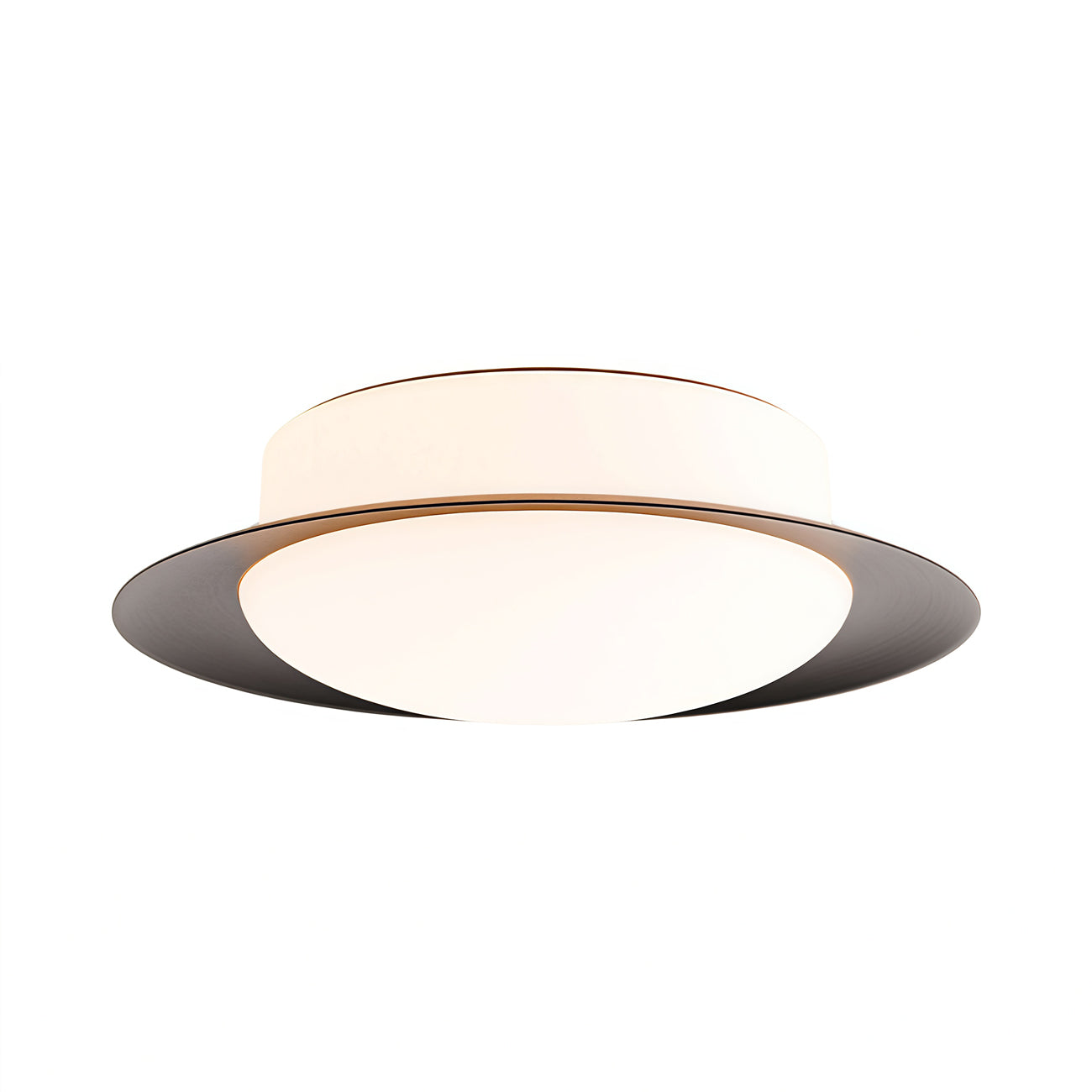 Tidal LED Flush Mount Ceiling Light in Matte Black (Small).