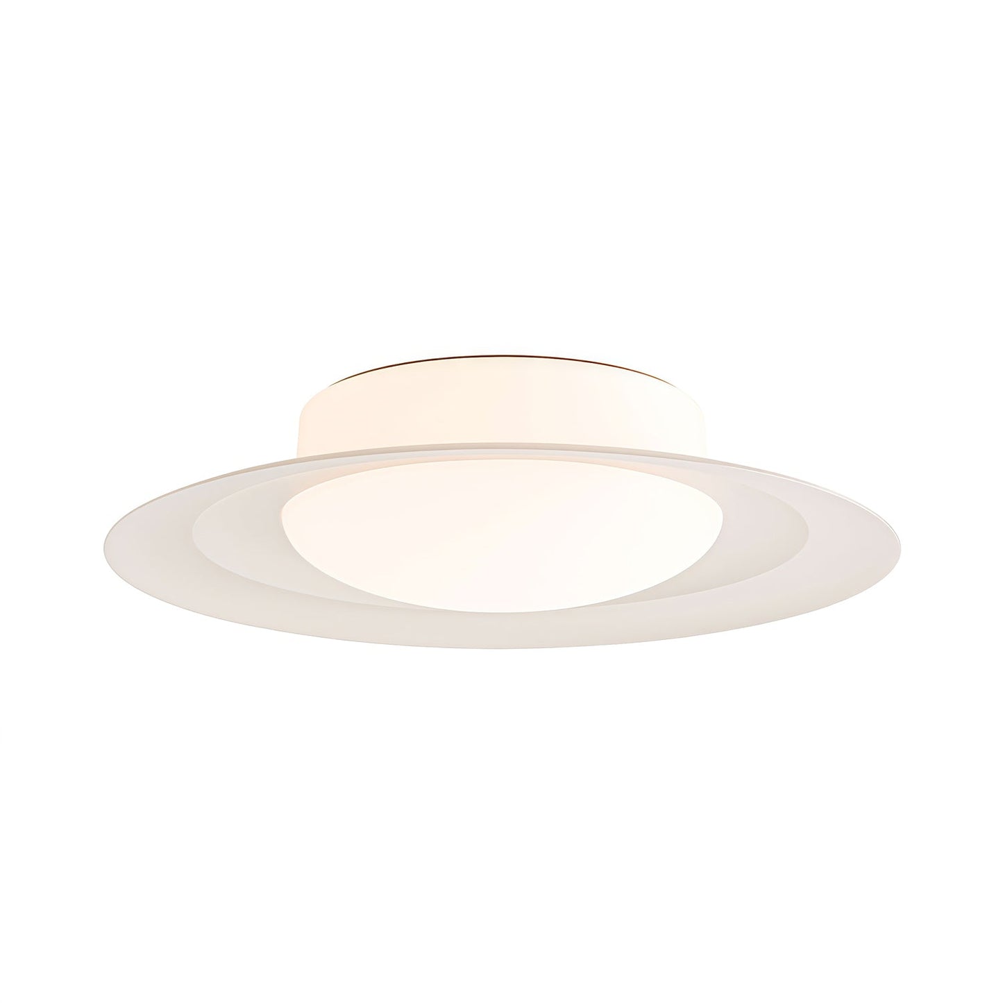 Tidal LED Flush Mount Ceiling Light in Cream White (Medium).