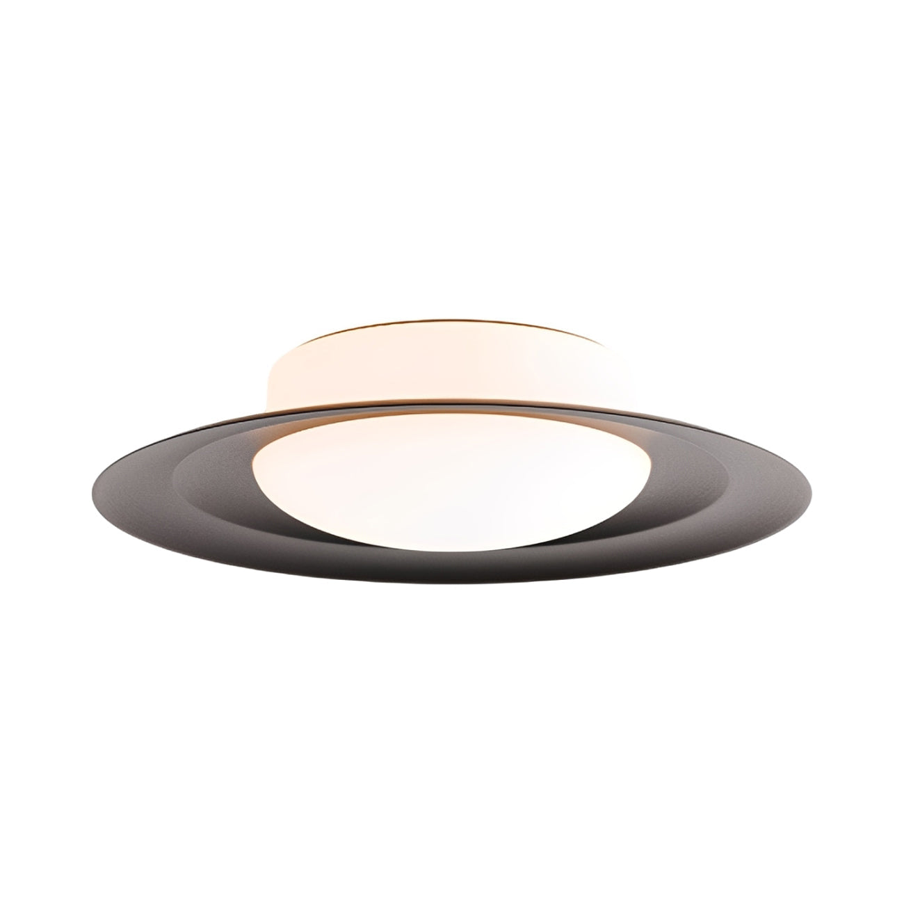 Tidal LED Flush Mount Ceiling Light in Matte Black (Medium).