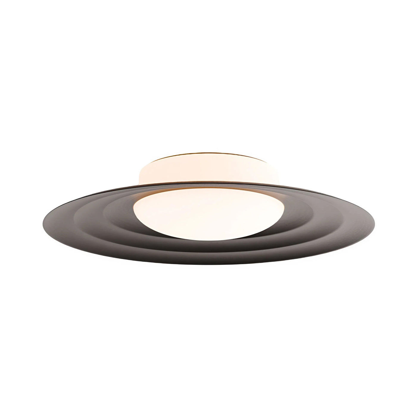 Tidal LED Flush Mount Ceiling Light in Matte Black (Large).