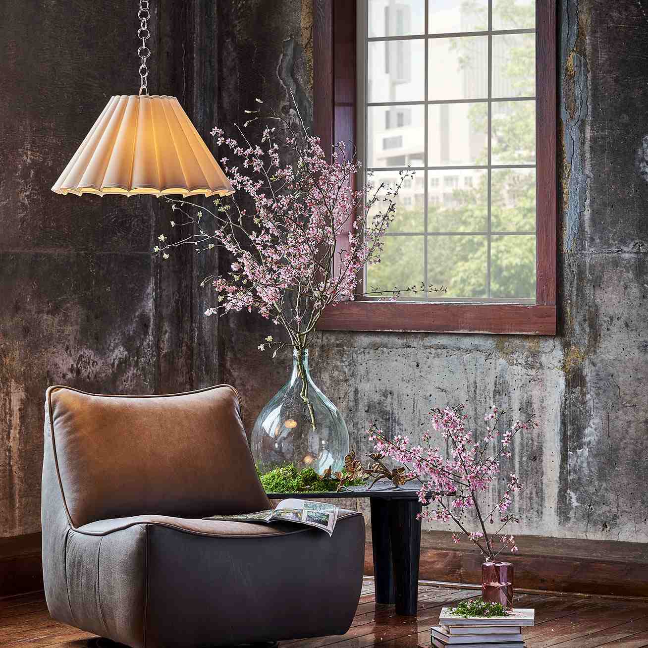 Allison Pendant Light in living room.