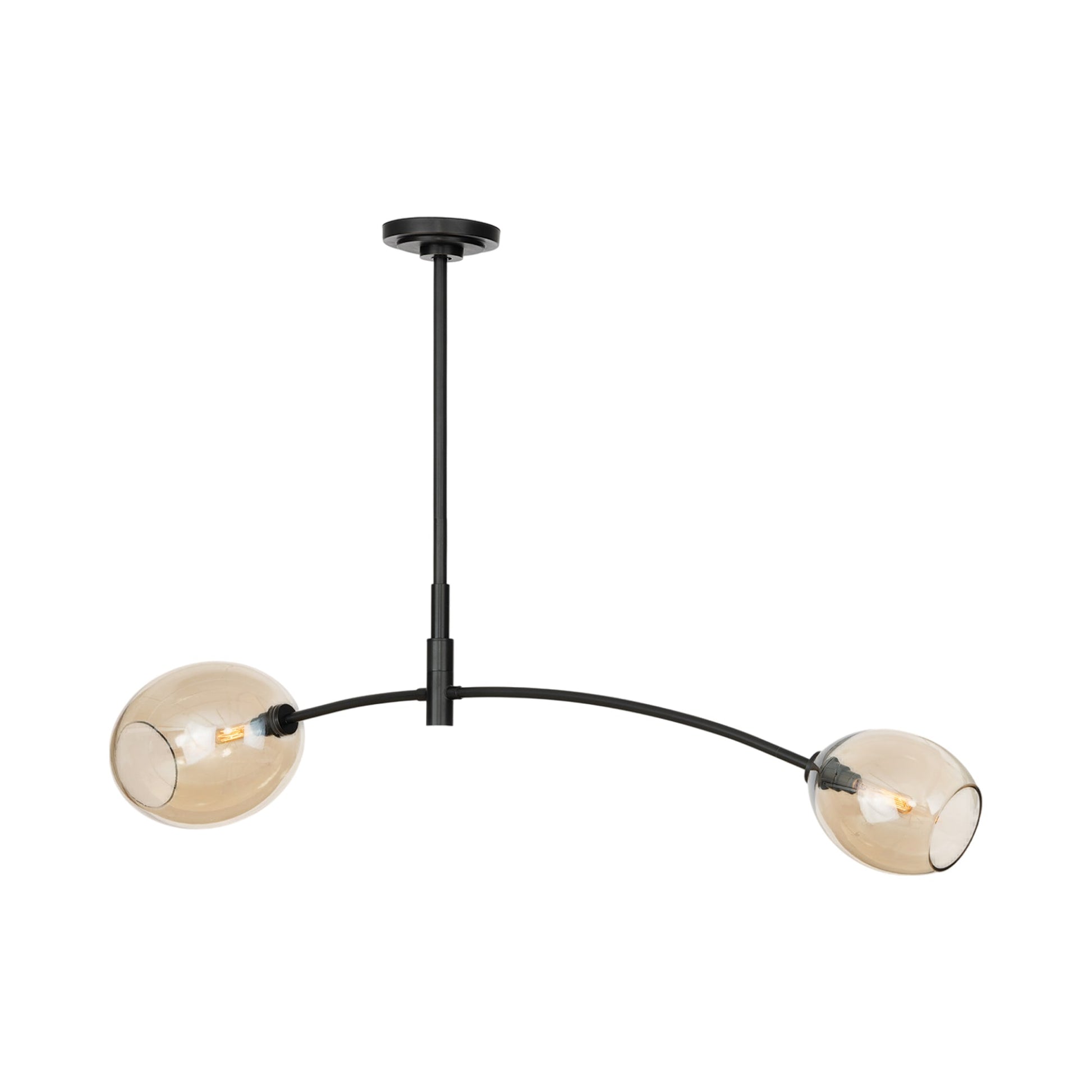 Artemis Double Pendant Light in Oil Rubbed Bronze.
