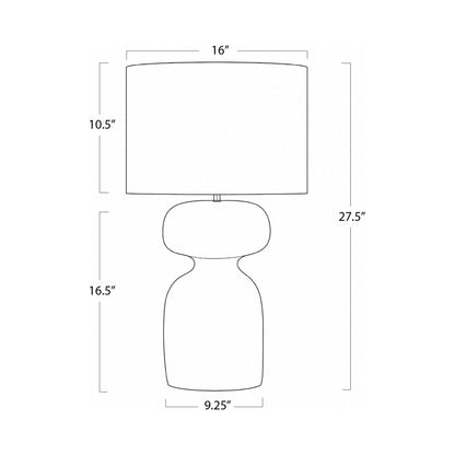 Bardot Table Lamp - line drawing.