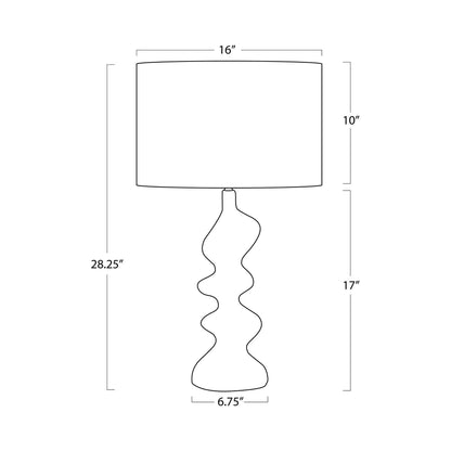 Blobby Table Lamp - line drawing.